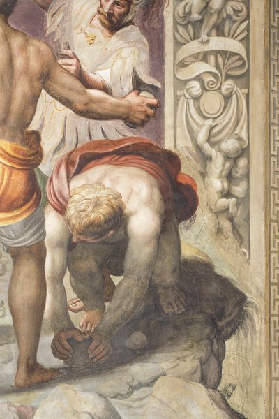 Das Martyrium des Heiligen Stephanus (Detail) von Lattanzio Gambara